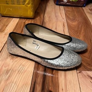 Silver Glitter Flats
